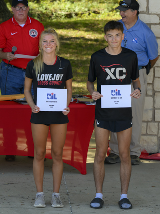 Sara Morefield (with new acquaintance) receiving MVP Award at District Sara Morefield (with new acquaintance) receiving MVP Award at District