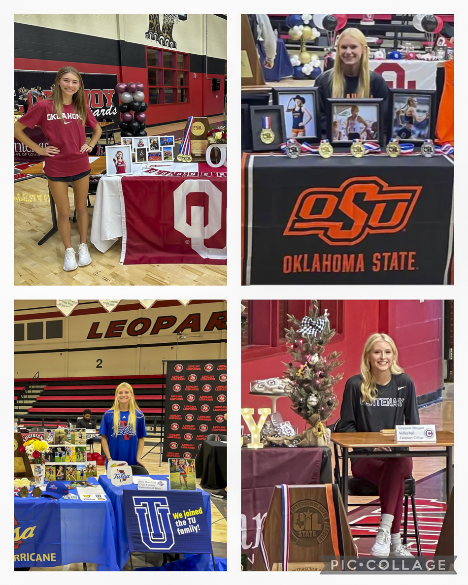 XC/TF girls at their NLI signings XC/TF girls at their NLI signings