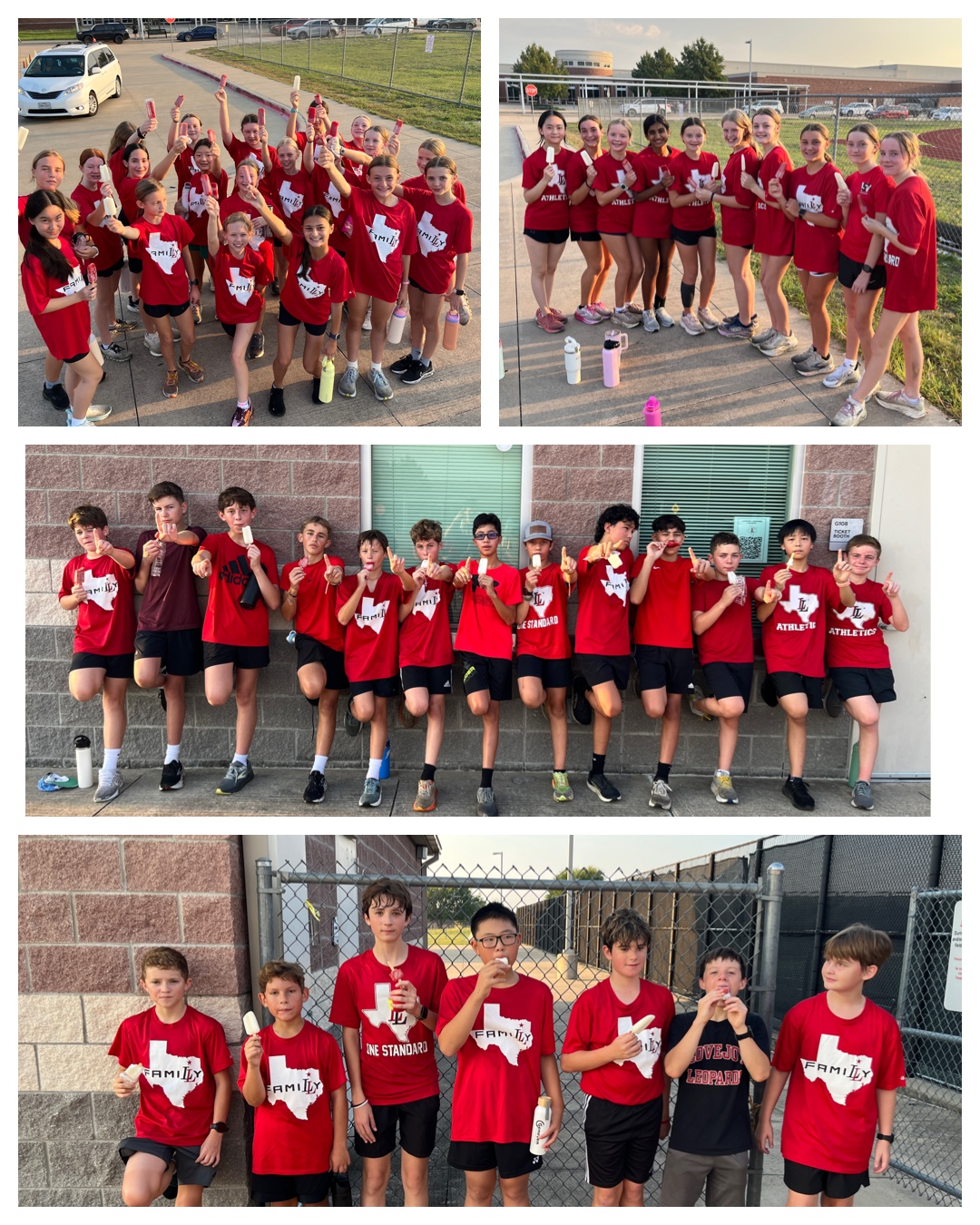 WSMS harriers at Popsicle Practice WSMS harriers at Popsicle Practice
