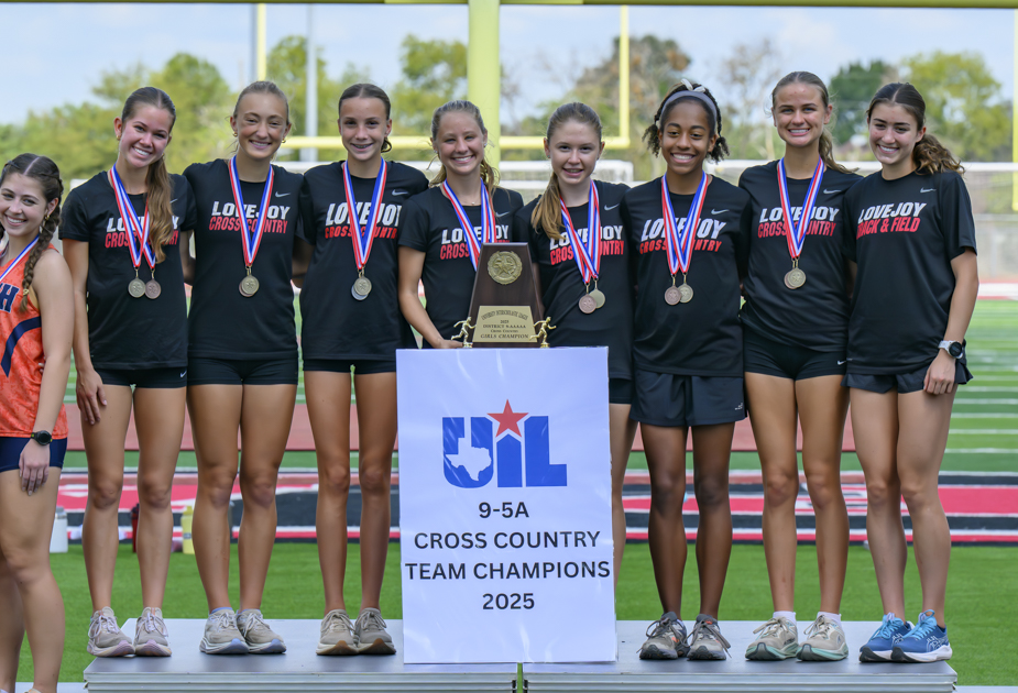 Varsity Girls with their 1st place trophy