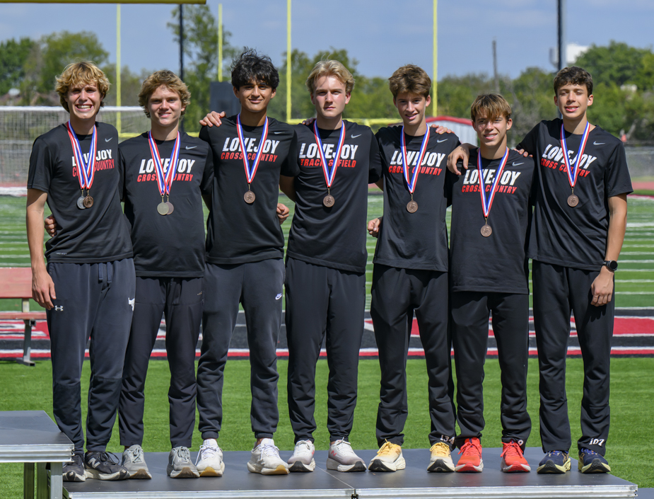 Varsity Boys on the podium