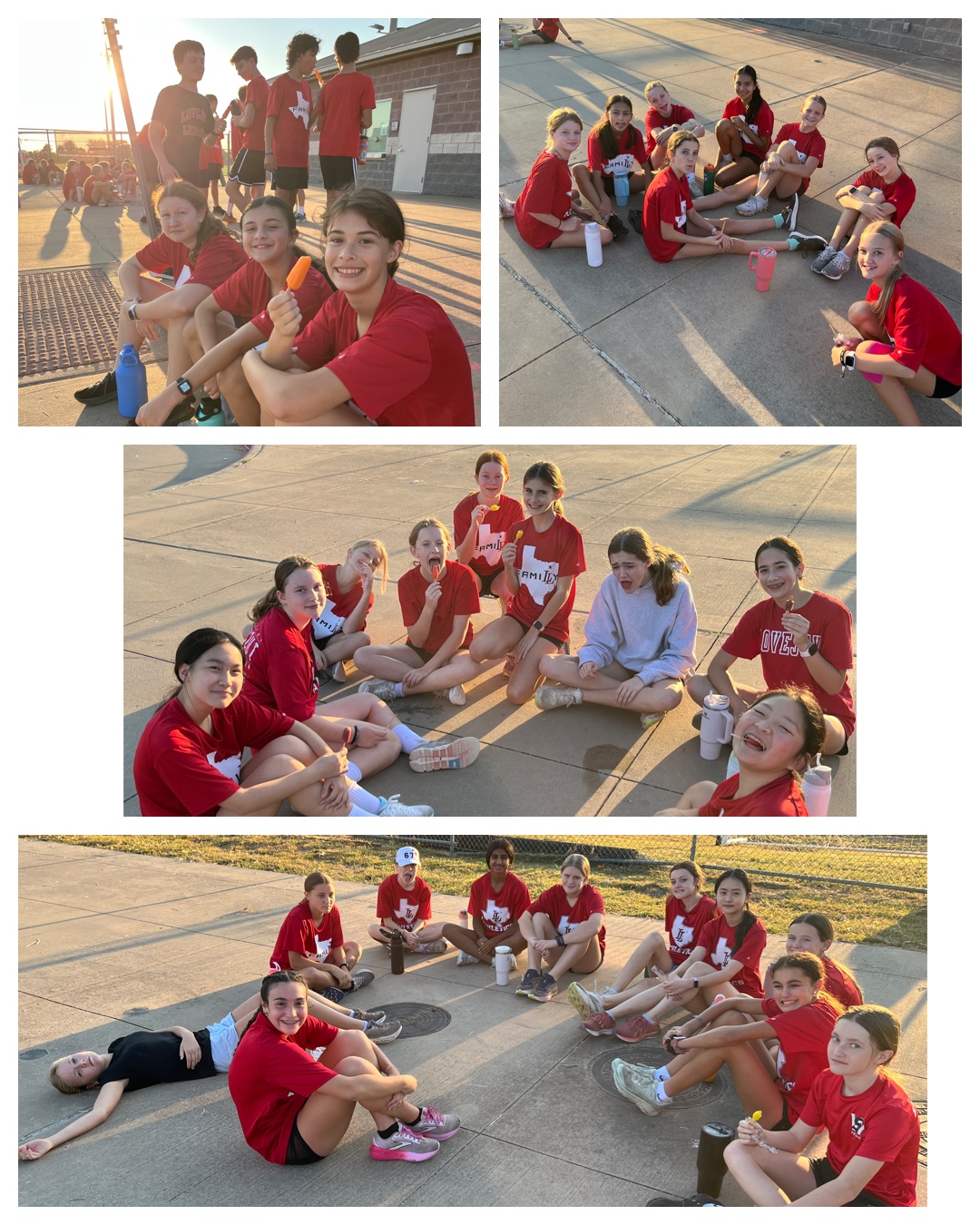 WSMS harriers at Popsicle Practice
