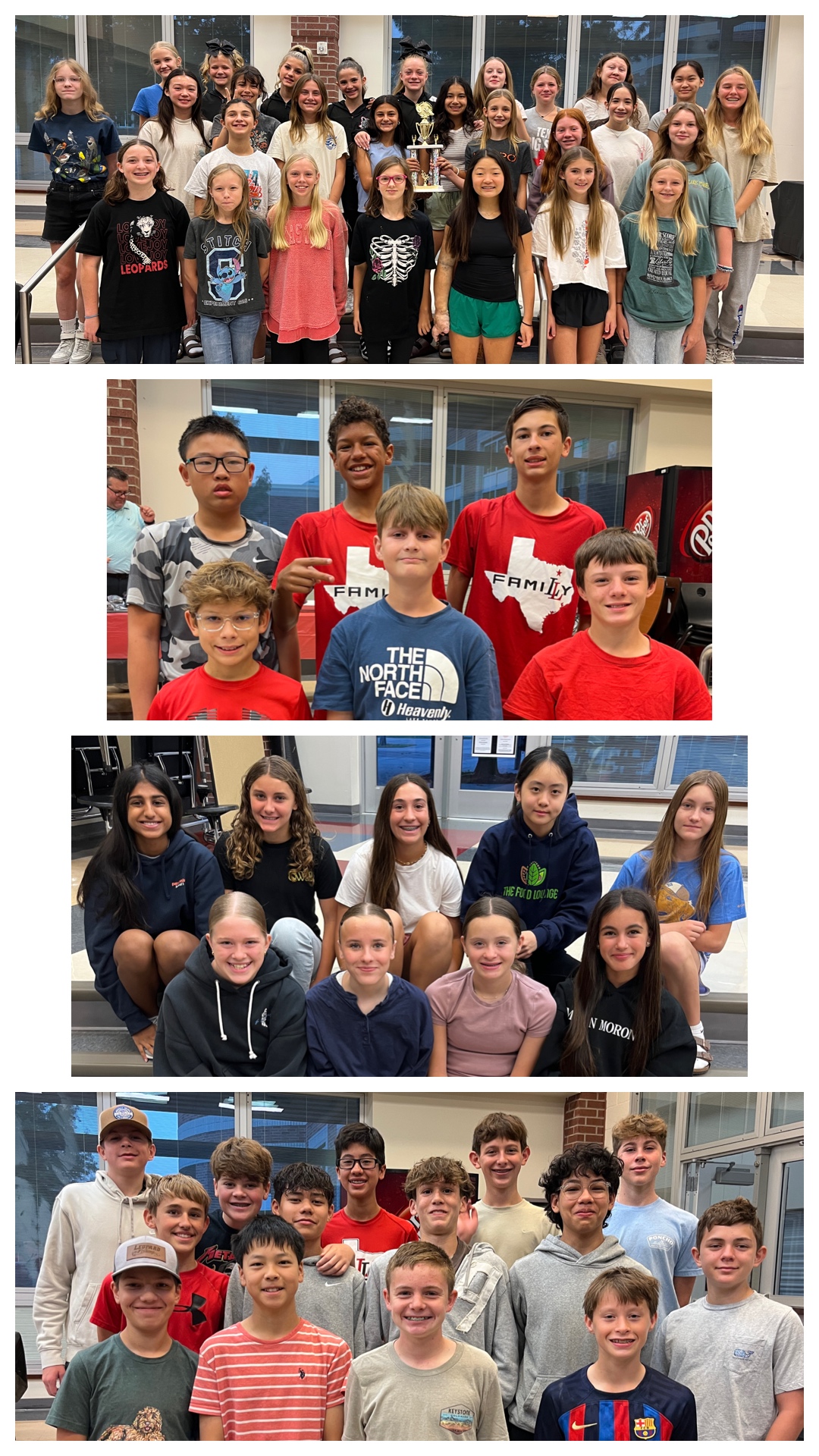 WSMS harriers at team breakfast