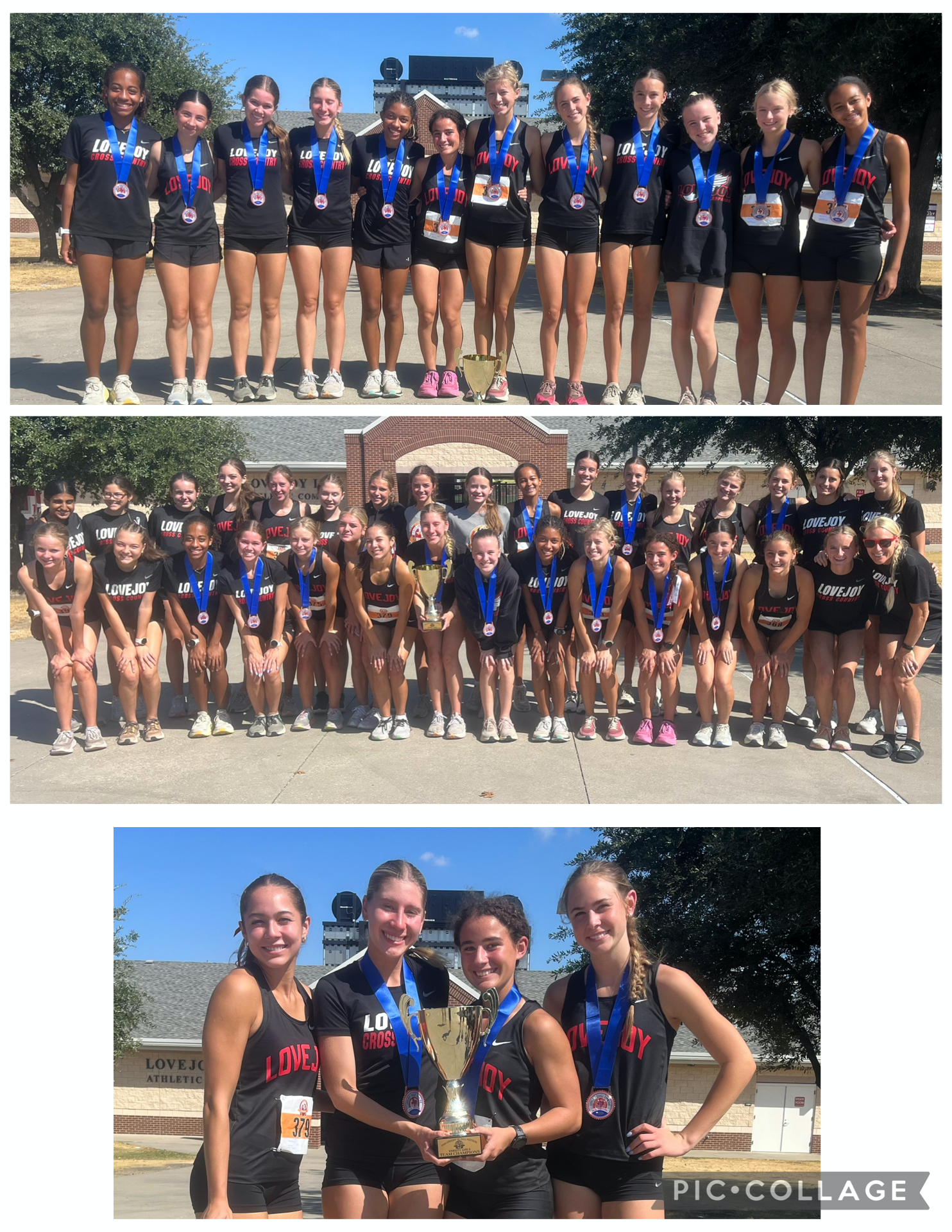 (1) Meet Medalists, (2) TEAM, (3) Open Varsity (not pictured Madison Simpson who was also a part of that win)